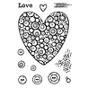 Woodware Bubble Heart Clear Stamps (FRS964) (OUTLET)