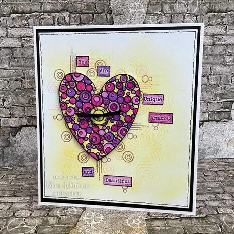 Woodware Bubble Heart Clear Stamps (FRS964) (OUTLET)