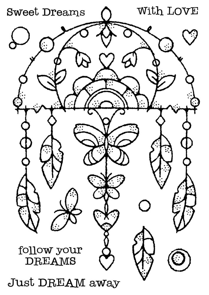 Woodware Garden Dream Catcher Clear Stamps (FRS960) (OUTLET)