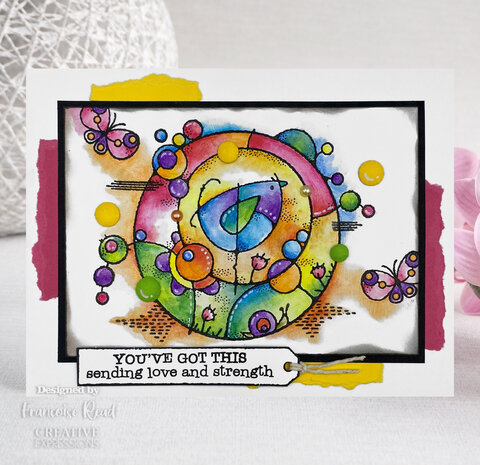 Woodware Bird Circle Clear Stamps (FRS957) (OUTLET)