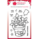 Woodware Potted Poinsettias Clear Stamps (FRS950) (OUTLET)