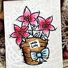 Woodware Potted Poinsettias Clear Stamps (FRS950) (OUTLET)