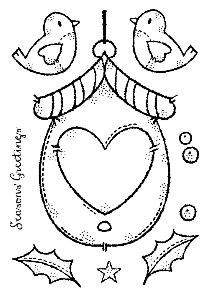 Woodware Christmas Birdhouse Clear Stamps (FRS941) (OUTLET)