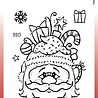 Woodware Santa Cup Clear Stamps (FRS939) (OUTLET)