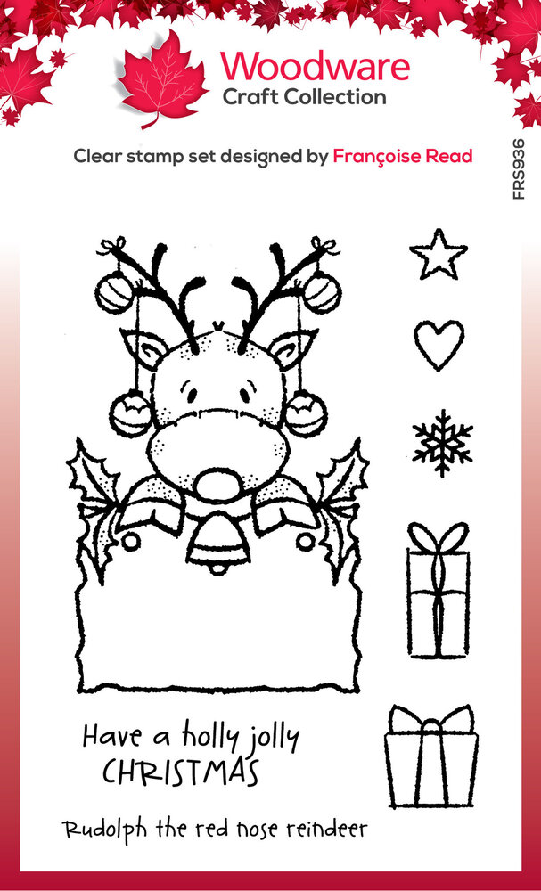 Woodware Festive Rudolph Clear Stamps (FRS936) (OUTLET)