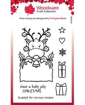Woodware Festive Rudolph Clear Stamps (FRS936) (OUTLET)