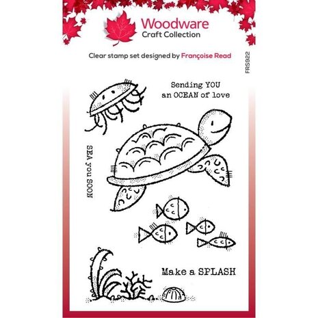 Woodware Sea Turtle Clear Stamps (FRS922) (OUTLET)