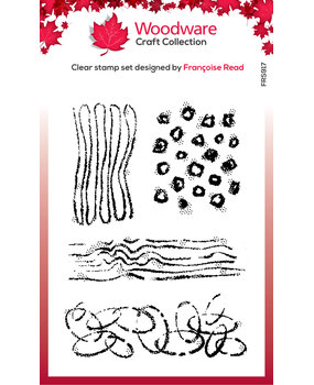 Woodware Texture Patches Clear Stamp (FRS917) (OUTLET)