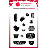 Woodware Build A Cactus Clear Stamp (FRS914) (OUTLET)