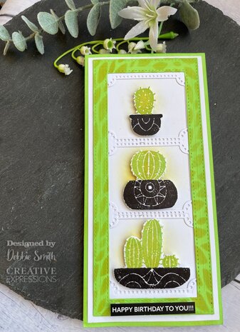 Woodware Build A Cactus Clear Stamp (FRS914) (OUTLET)