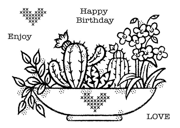 Woodware Plant Display Clear Stamp (FRS912) (OUTLET)
