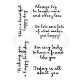 Woodware Happy Thoughts Clear Stamp (FRS762) (OUTLET)