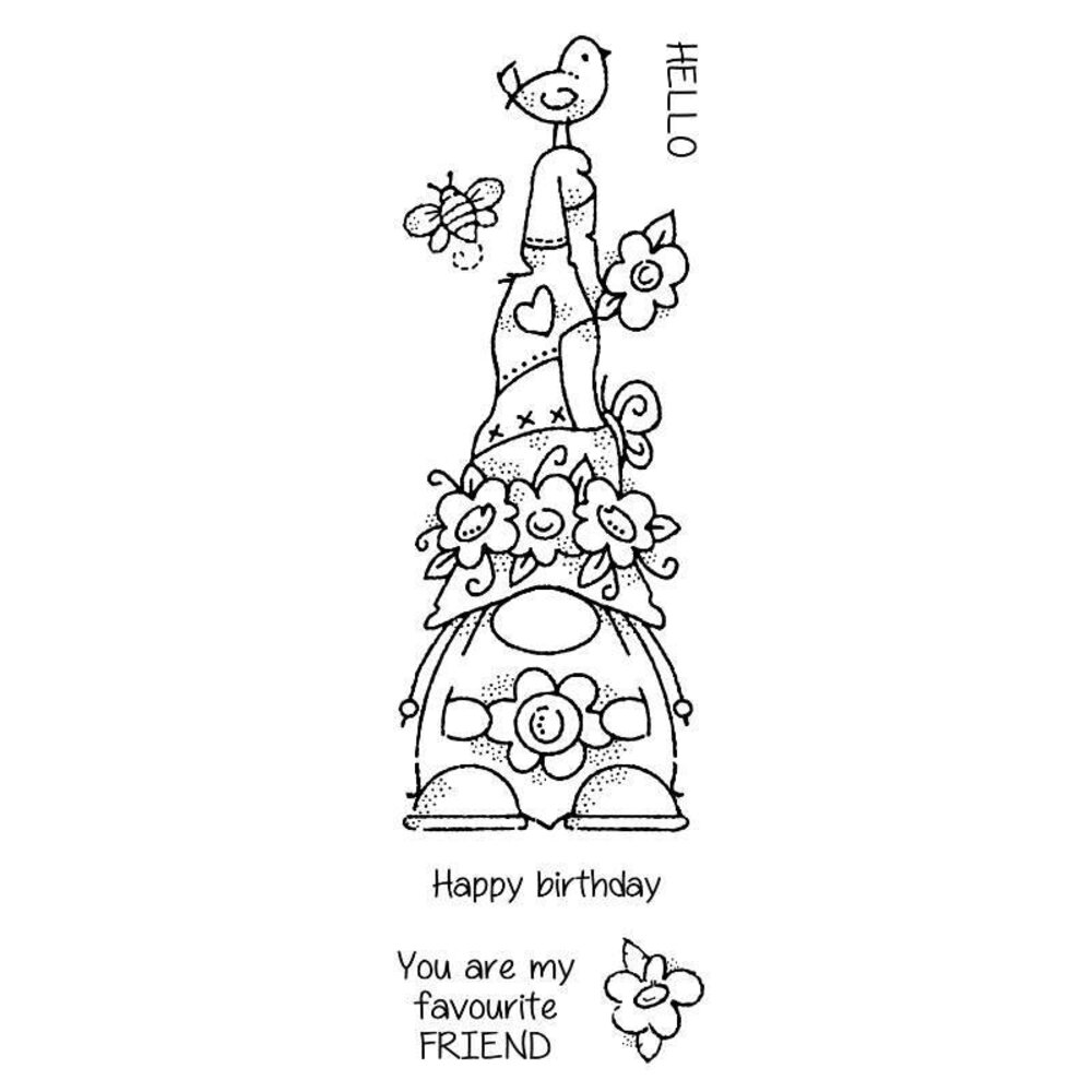 Woodware Floral Hat Clear Stamp (FRS414) (OUTLET)