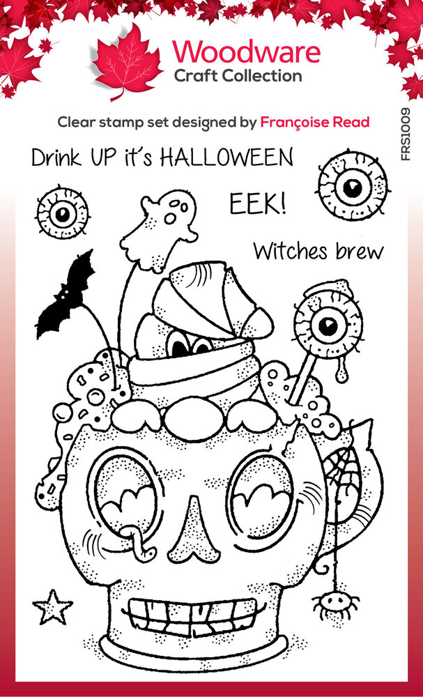 Woodware Spooky Cup Clear Stamps (FRS1009) (OUTLET)