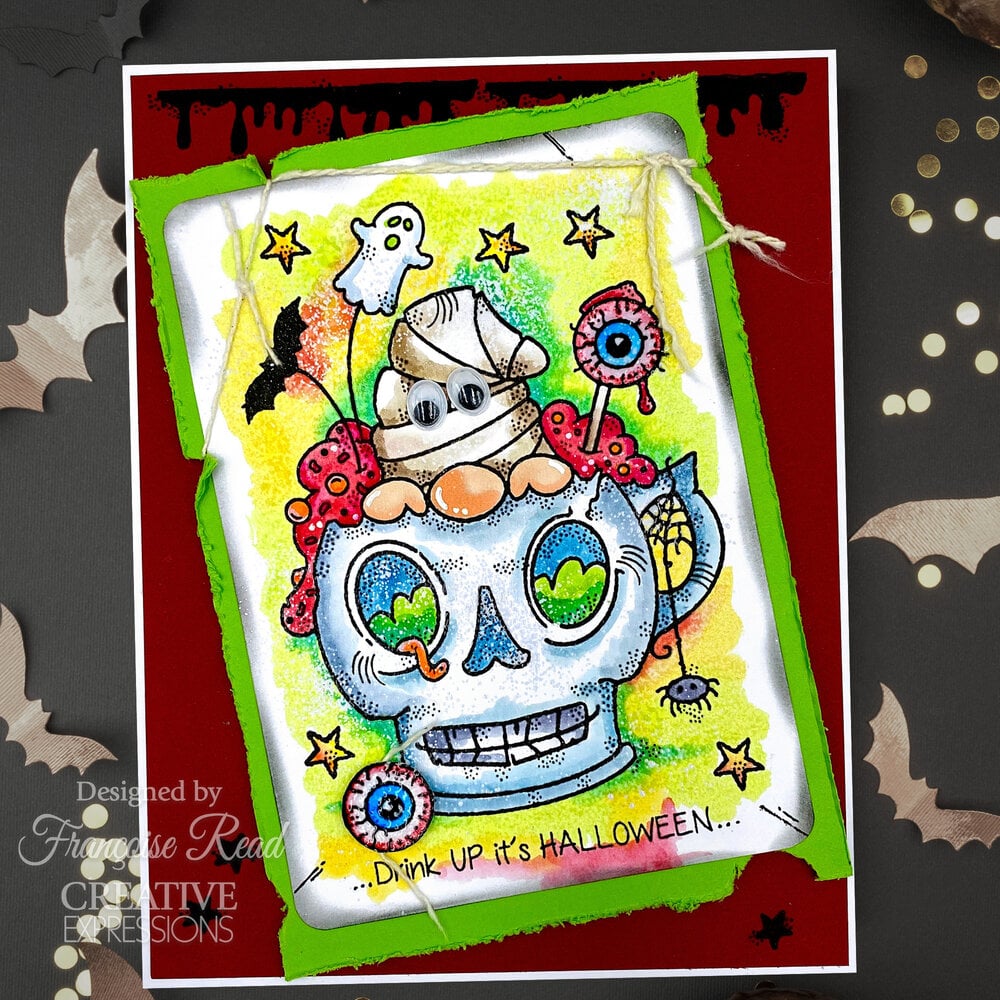 Woodware Spooky Cup Clear Stamps (FRS1009) (OUTLET)