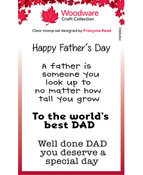 Woodware Best Dad Clear Stamps (FRM060) (OUTLET)