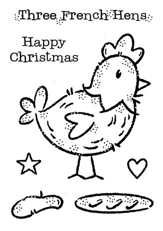 Woodware French Hen Clear Stamps (FRM047) (OUTLET)