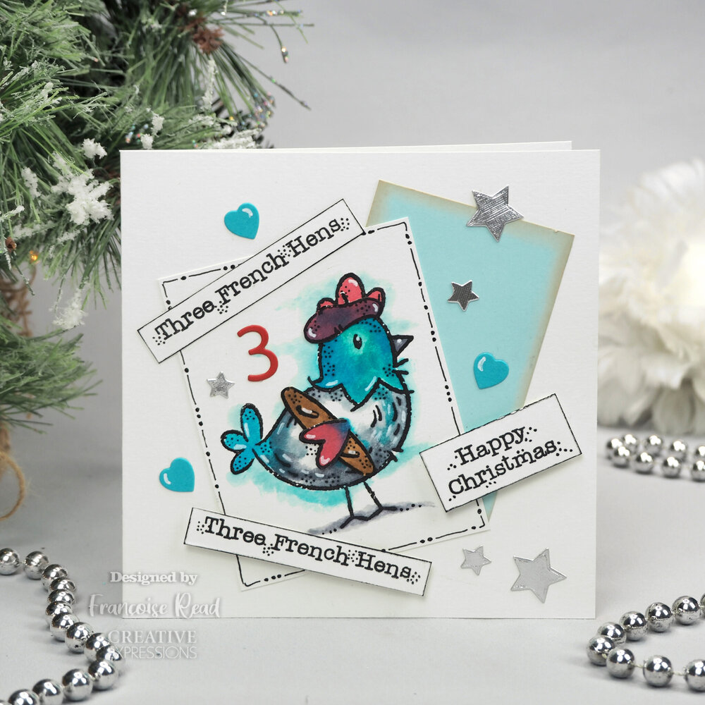 Woodware French Hen Clear Stamps (FRM047) (OUTLET)