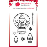 Woodware Snowman Light Bulb Clear Stamps (FRM046) (OUTLET)