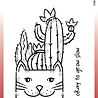 Woodware Cat Planter Clear Stamp (FRM035) (OUTLET) Woodware Cat Planter Clear Stamp (FRM035) (OUTLET)