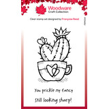 Woodware Heart Cactus Clear Stamp (FRM034) (OUTLET)