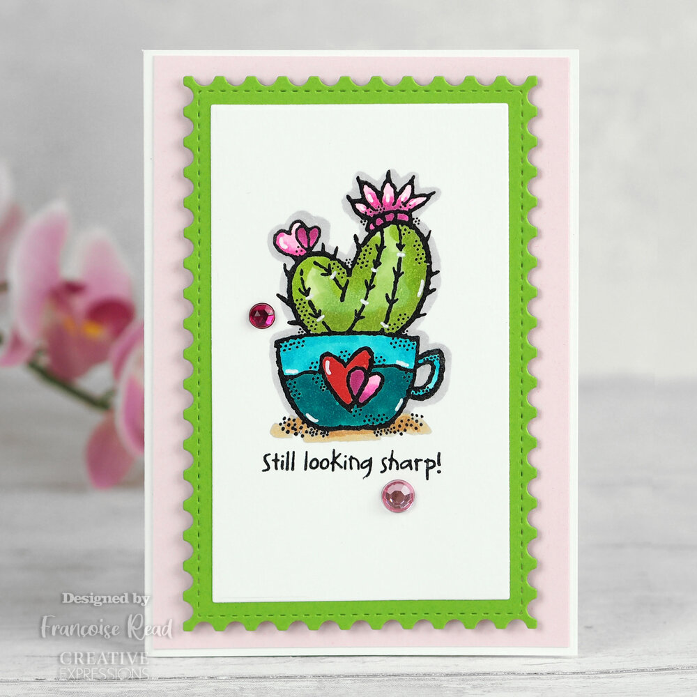 Woodware Heart Cactus Clear Stamp (FRM034) (OUTLET) Woodware Heart Cactus Clear Stamp (FRM034) (OUTLET)