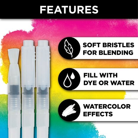Tulip Tie-Dye Watercolor Brushes (3pcs) (47300) (OUTLET)