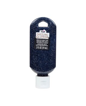 Tulip Dazzling Glitter Brush-on Fabric Paint Dazzling Onyx 2 fl oz (40198) (OUTLET)
