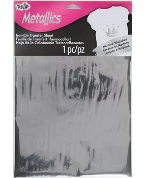 Tulip Iron-On Transfer Sheets Metallics Silver (1pcs) (34369) (OUTLET)