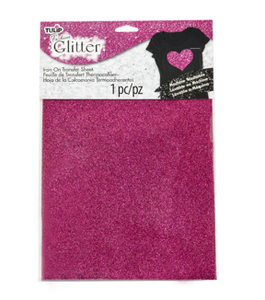 Tulip Iron-On Transfer Sheets Fashion Glitter Pink (1pcs) (32477) (OUTLET) Tulip Iron-On Transfer Sheets Fashion Glitter Pink (1pcs) (32477) (OUTLET)