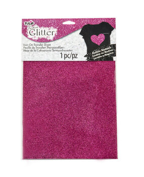 Tulip Iron-On Transfer Sheets Fashion Glitter Pink (1pcs) (32477) (OUTLET)