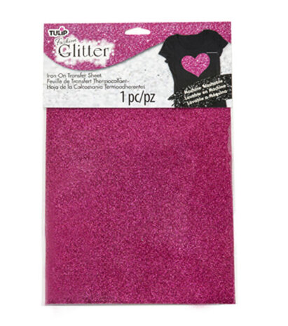 Tulip Iron-On Transfer Sheets Fashion Glitter Pink (1pcs) (32477) (OUTLET) Tulip Iron-On Transfer Sheets Fashion Glitter Pink (1pcs) (32477) (OUTLET)