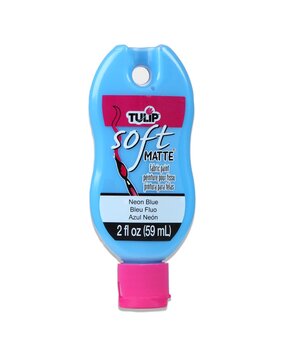 Tulip Matte Brush-On Soft Fabric Paint Neon Blue 2 fl oz (30971) (OUTLET)
