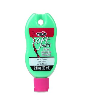 Tulip Matte Brush-On Soft Fabric Paint Neon Green 2 fl oz (30966) (OUTLET)