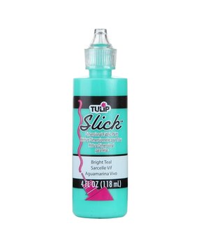 Tulip Slick Dimensional Fabric Paint Bright Teal 4 fl oz (30716) (OUTLET)