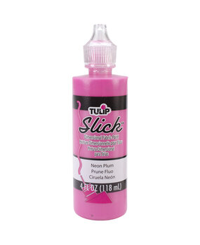 Tulip Slick Dimensional Fabric Paint Neon Plum 4 fl oz (30715) (OUTLET)