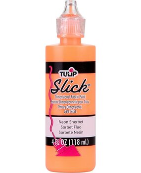 Tulip Slick Dimensional Fabric Paint Neon Sherbet 4 fl oz (30713) (OUTLET)