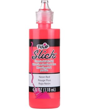Tulip Slick Dimensional Fabric Paint Neon Red 4 fl oz (30711) (OUTLET)
