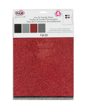 Tulip Iron-On Transfer Sheets Fashion Glitter Multi Twilight (4pcs) (29044) (OUTLET)
