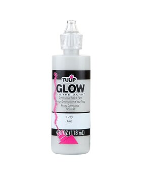 Tulip Glow In The Dark Dimensional Fabric Paint Gray 4 fl oz (29021) (OUTLET)