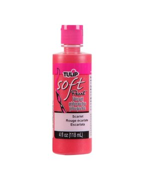 Tulip Pearl Brush-On Soft Fabric Paint Scarlet 4 fl oz (26539) (OUTLET)