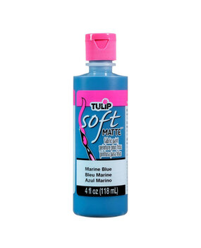 Tulip Matte Brush-On Soft Fabric Paint Marine Blue 4 fl oz (26537) (OUTLET)