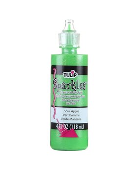 Tulip Sparkles Dimensional Fabric Paint Sour Apple 4 fl oz (20738) (OUTLET)