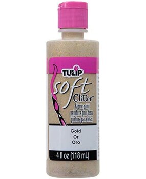 Tulip Glitter Brush-On Fabric Paint Gold 4 fl oz (20413) (OUTLET) Tulip Glitter Brush-On Fabric Paint Gold 4 fl oz (20413) (OUTLET)