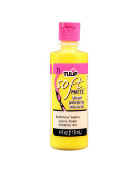 Tulip Matte Brush-On Soft Fabric Paint Sunshine Yellow 4 fl oz (20406) (OUTLET)