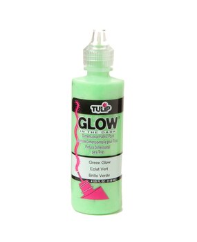 Tulip Glow In The Dark Dimensional Fabric Paint Green 4 fl oz (16069) (OUTLET)