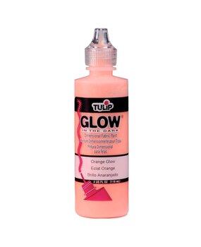 Tulip Glow In The Dark Dimensional Fabric Paint Orange 4 fl oz (16068) (OUTLET)