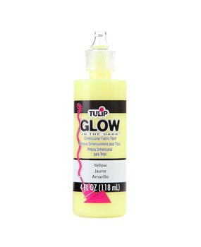 Tulip Glow In The Dark Dimensional Fabric Paint Yellow 4 fl oz (16067) (OUTLET)