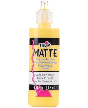 Tulip Matte Dimensional Fabric Paint Dandelion Yellow 4 fl oz (15555) (OUTLET)