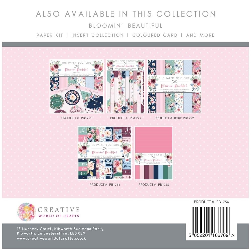 The Paper Boutique Bloomin Beautiful 8x8 Inch Embellishment Pad (PB1754) (OUTLET) The Paper Boutique Bloomin Beautiful 8x8 Inch Embellishment Pad (PB1754) (OUTLET)
